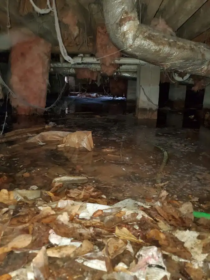 Crawl space flood assessment for Commercial Water Damage Restoration in Beatrice